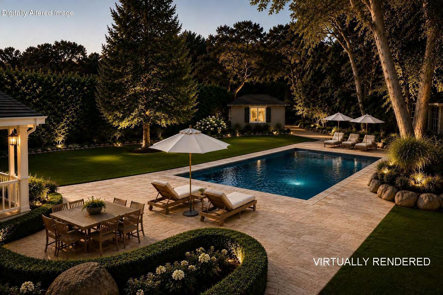 1650 East Valley Road Montecito, CA 93108 - Photo 8 of 26 Virtually Rendered Pool
