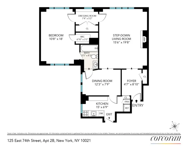$945,000 | 125 East 74th Street, Unit 2B | Lenox Hill