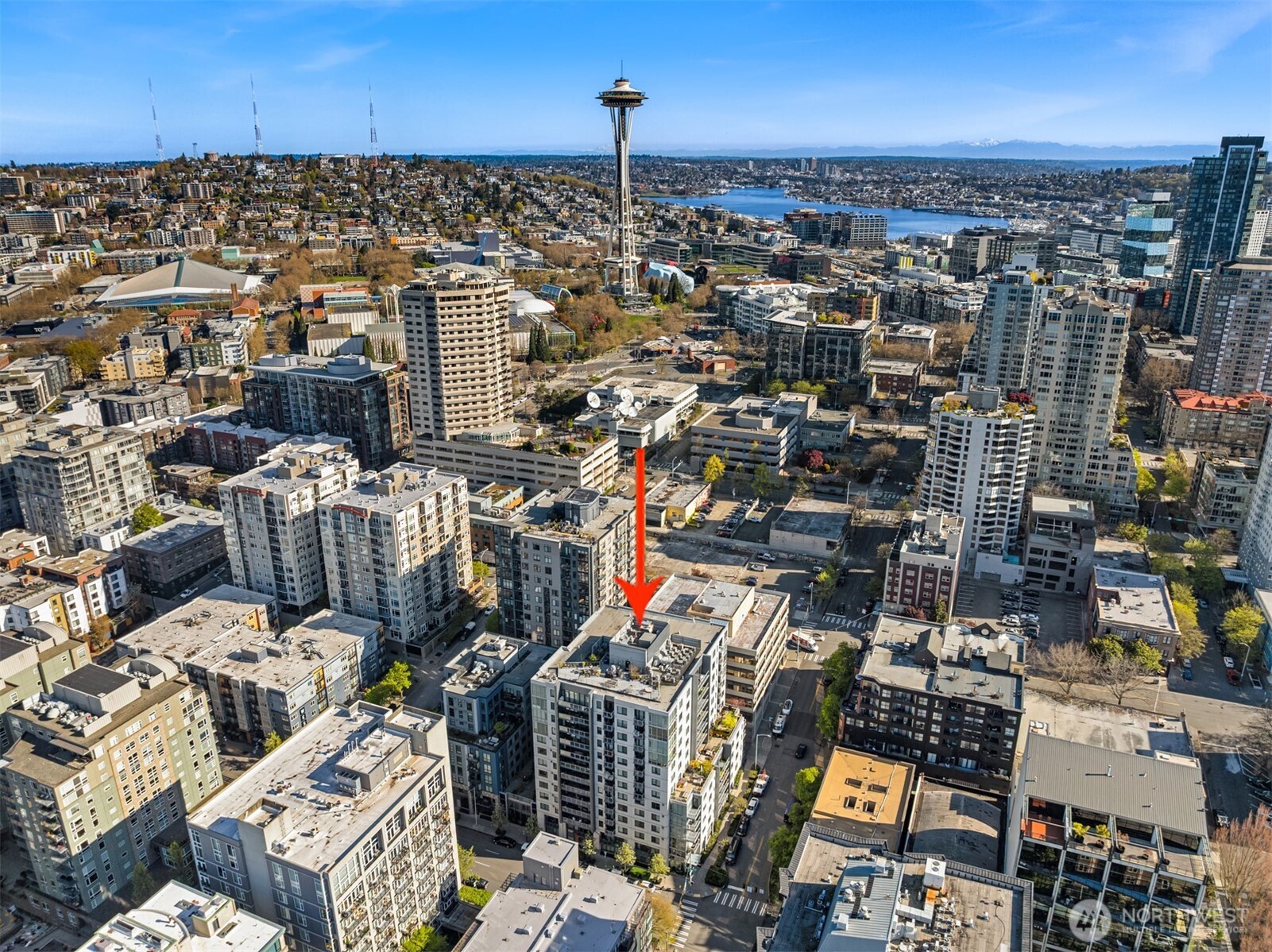 76 Cedar Street, Unit 609 Seattle, WA 98121 - Photo 27 of 31 an aerial view of a city