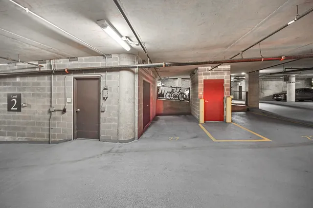 a view of parking garage