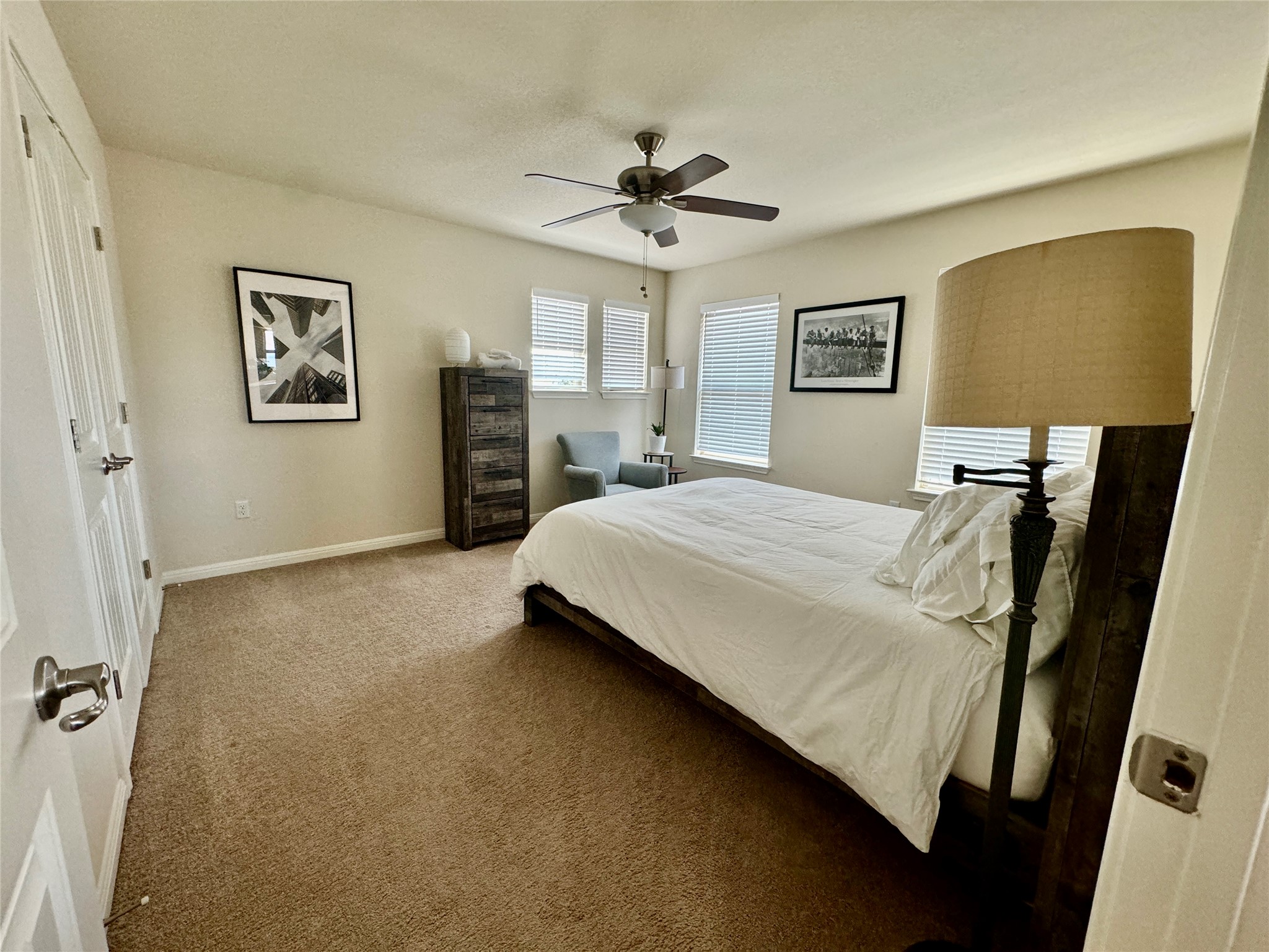 5904 Baythorne Drive Austin, TX 78747 - Photo 21 of 24 Bedroom with carpet and a ceiling fan