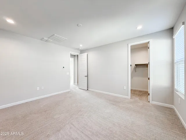 an empty room with an entryway