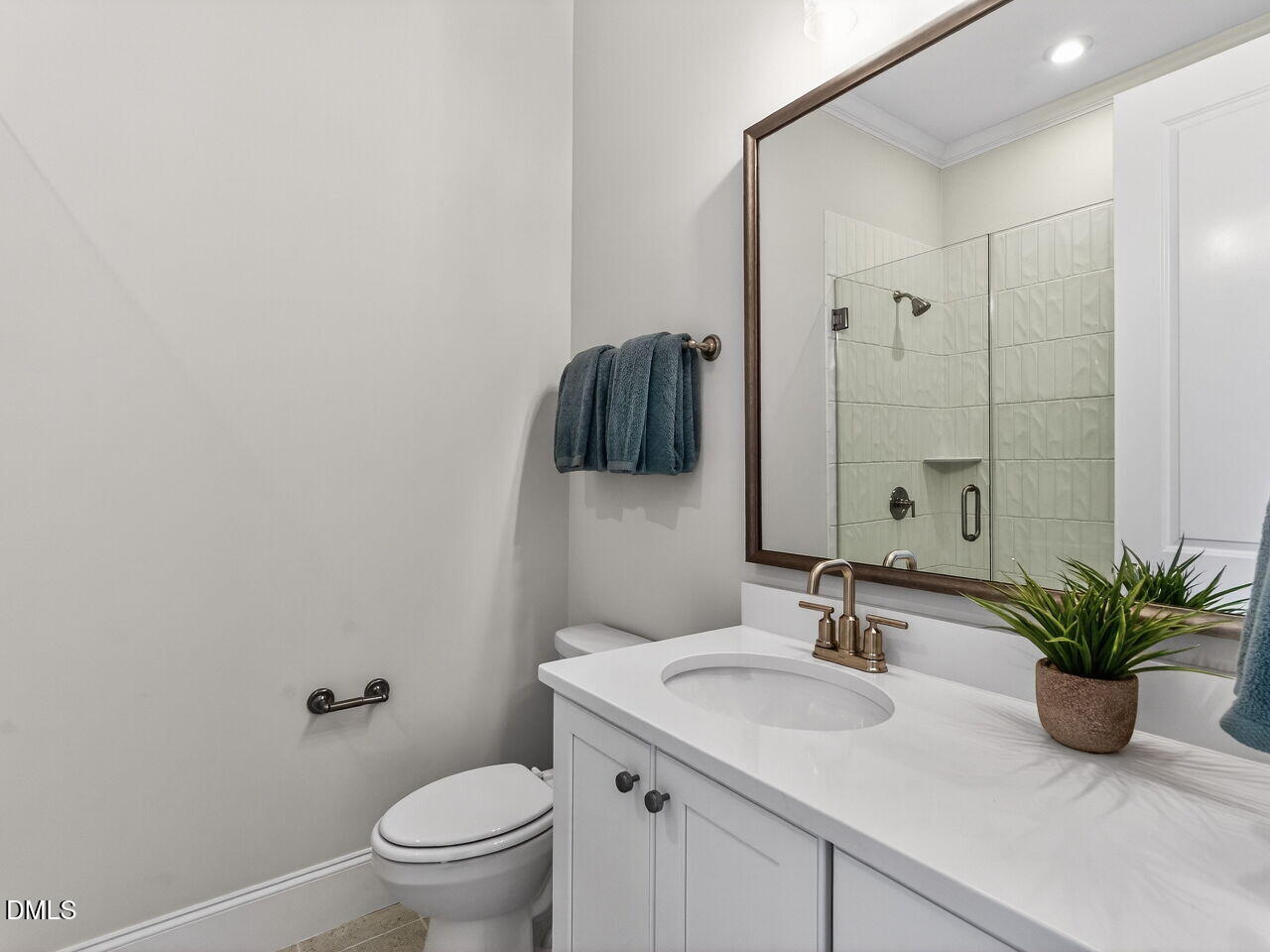 8912 Thompson Mill Road Wake Forest, NC 27587 - Photo 29 of 41 a bathroom with a sink a toilet and a mirror