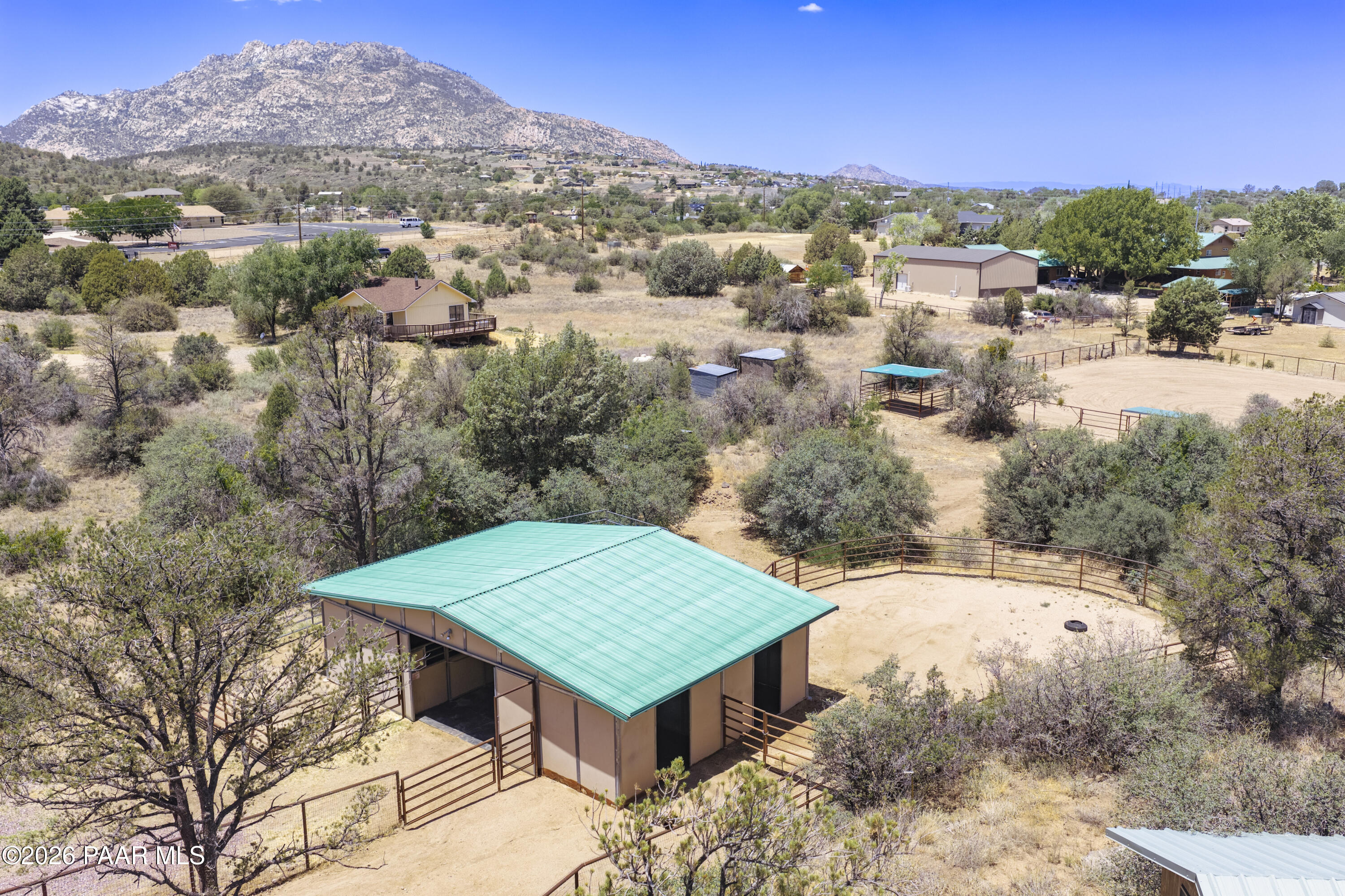 1584 West Cliff Rose Road Prescott, AZ 86305 - Photo 47 of 66 Aerial Barn View