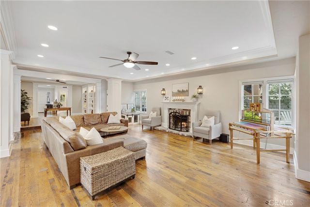 a backyard of a house with outdoor seating