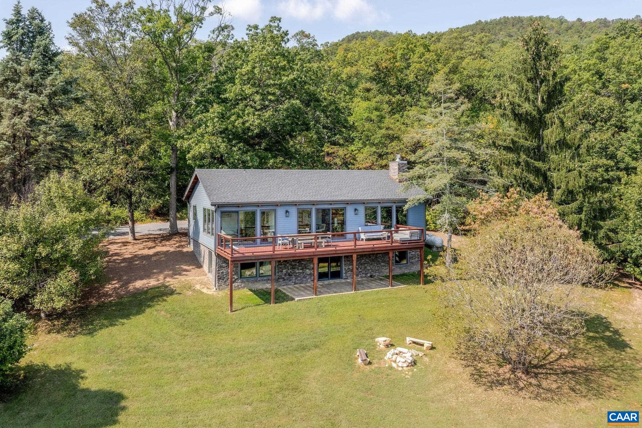 6288 Bryant Hollow Road Elkton, VA 22827 - Photo 6 of 54 aerial view of a house with swimming pool and sitting area