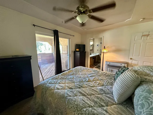 an outdoor space with furniture