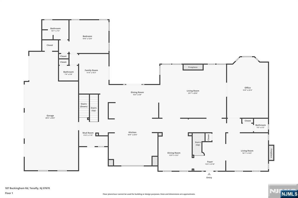 187 Buckingham Road Tenafly, NJ 07670 - Photo 48 of 50 a black and white photo of a living room