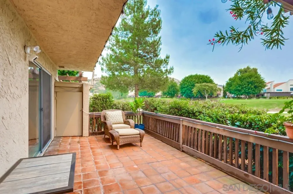 23667 Country Villa Road Ramona, CA 92065 - Photo 19 of 25 a view of balcony with wooden floor and outdoor seating