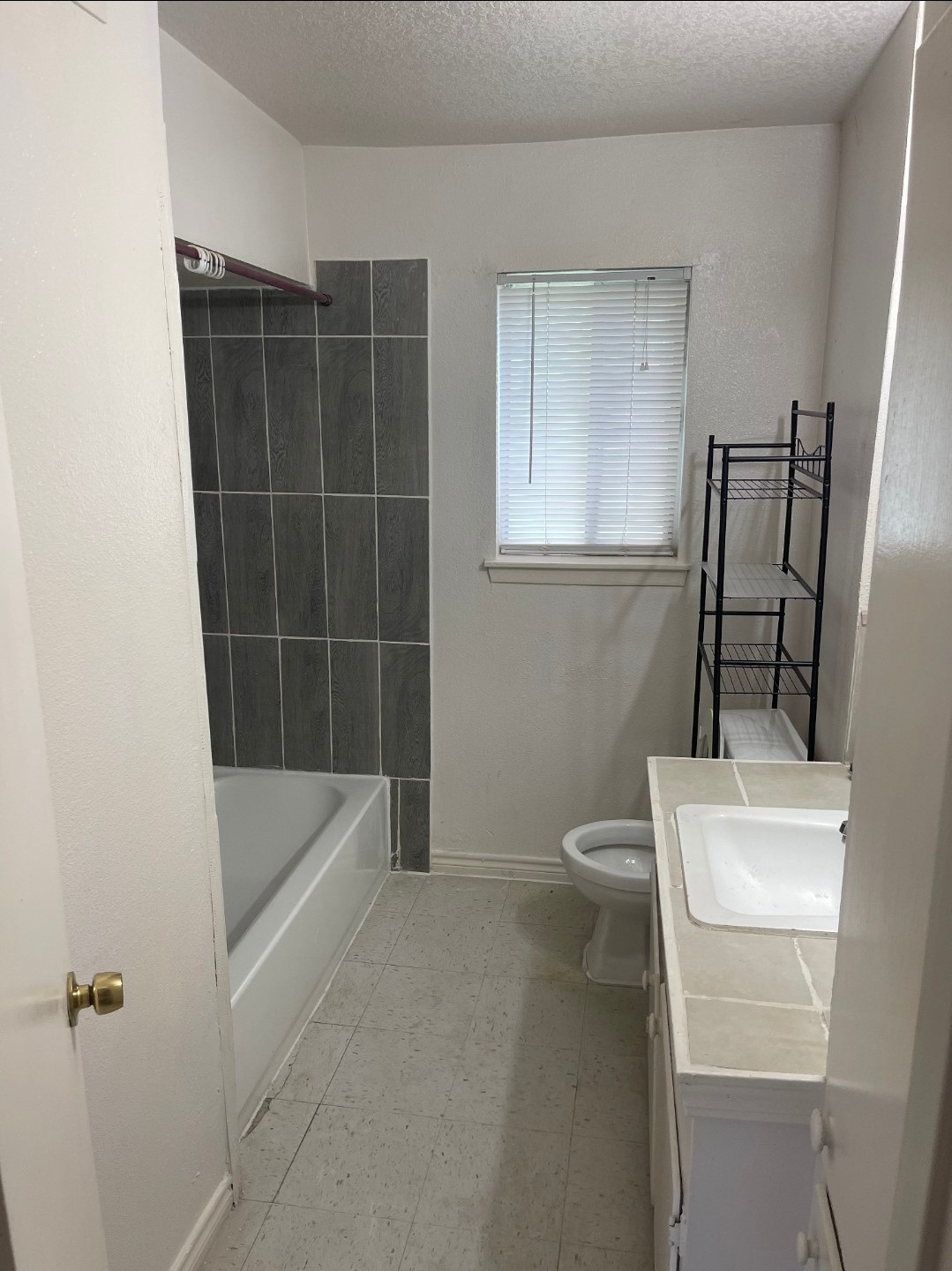 411 Tennessee Street, Unit 6 Houston, TX 77029 - Photo 4 of 5 a bathroom with a bathtub sink and toilet