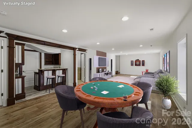 a room with furniture and a table