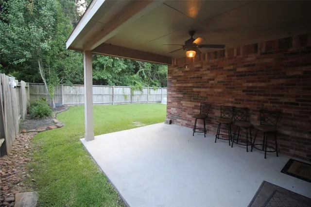 a backyard of a house