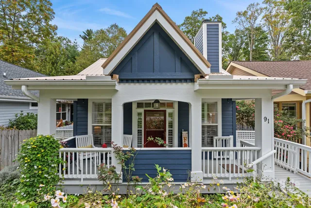 front view of a house with a porch