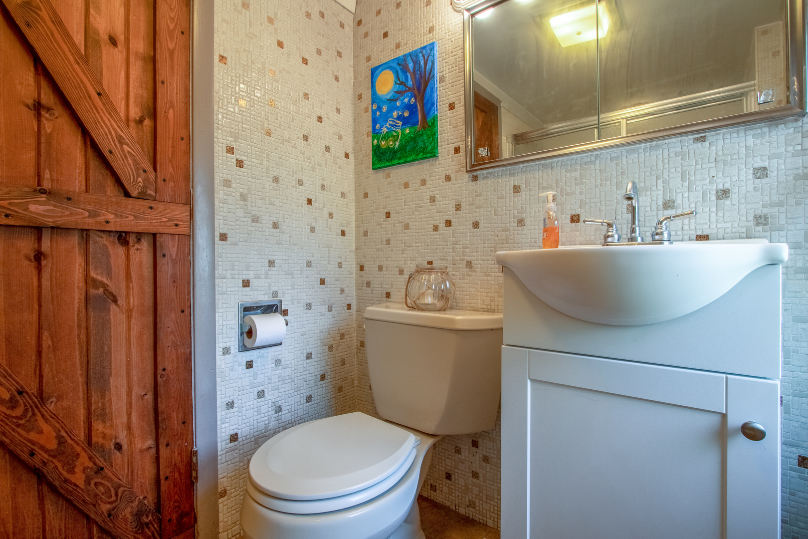 4318 North River Road Byron, IL 61010 - Photo 23 of 28 a bathroom with a sink toilet and shower