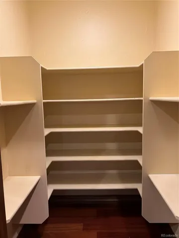 a view of a room with rack on the wall