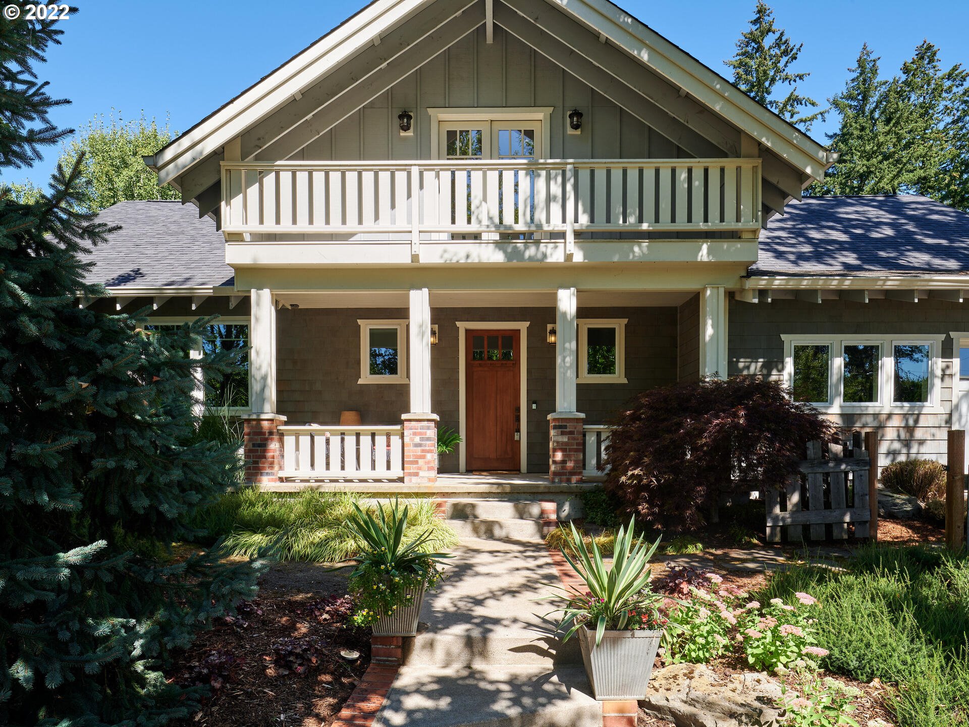 a front view of a house