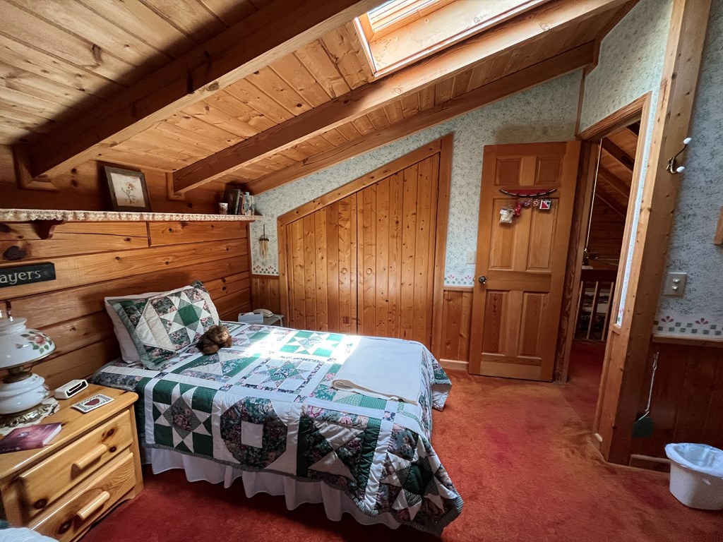 3021 Hanging Dog Road Murphy, NC 28906 - Photo 31 of 68 a bedroom with a bed and a mirror