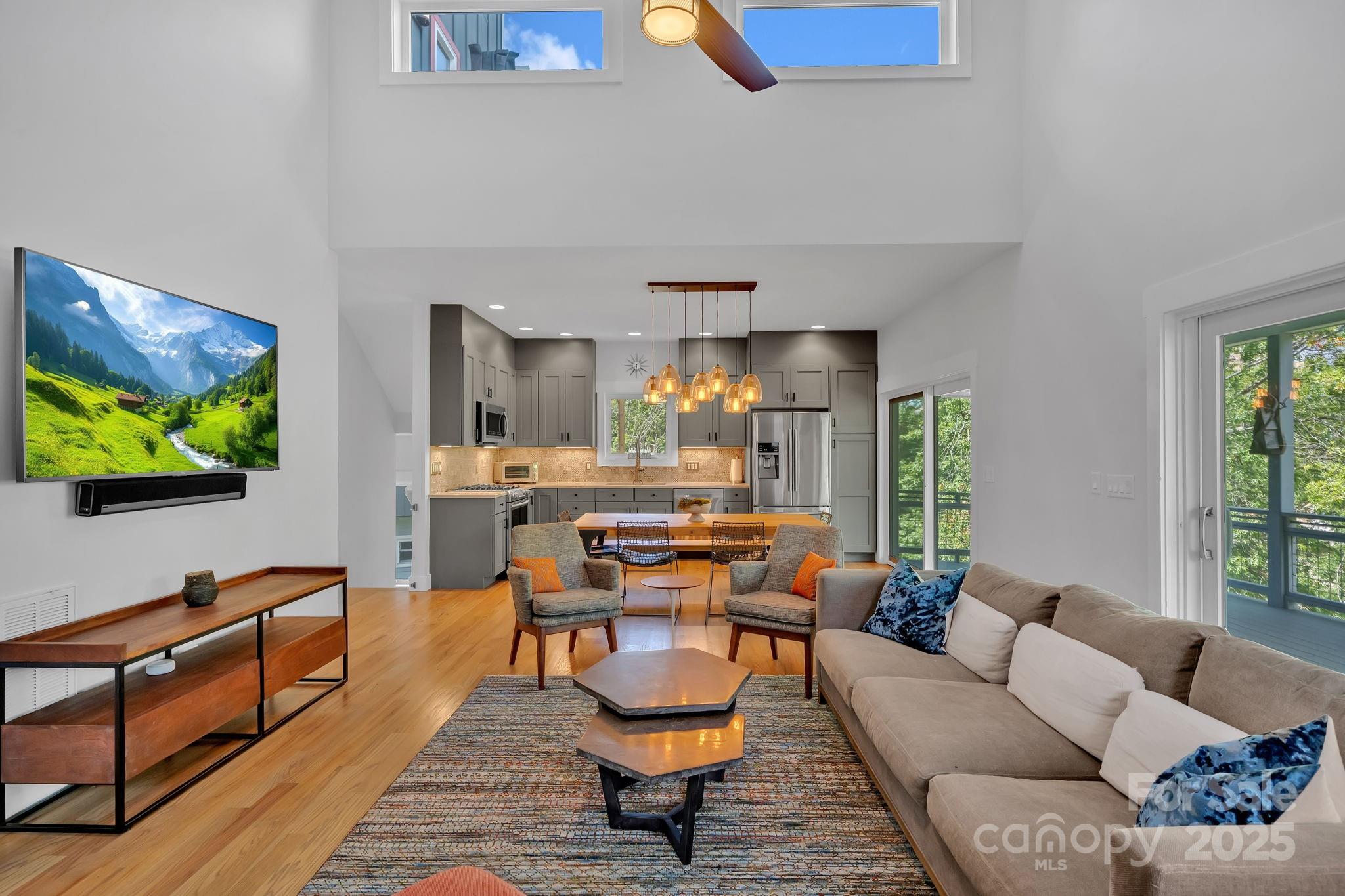 8 Birdhouse Row Asheville, NC 28801 - Photo 16 of 46 a living room with furniture and a flat screen tv