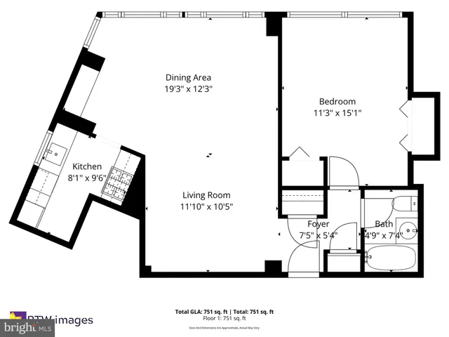 a picture of a bench in front of a door