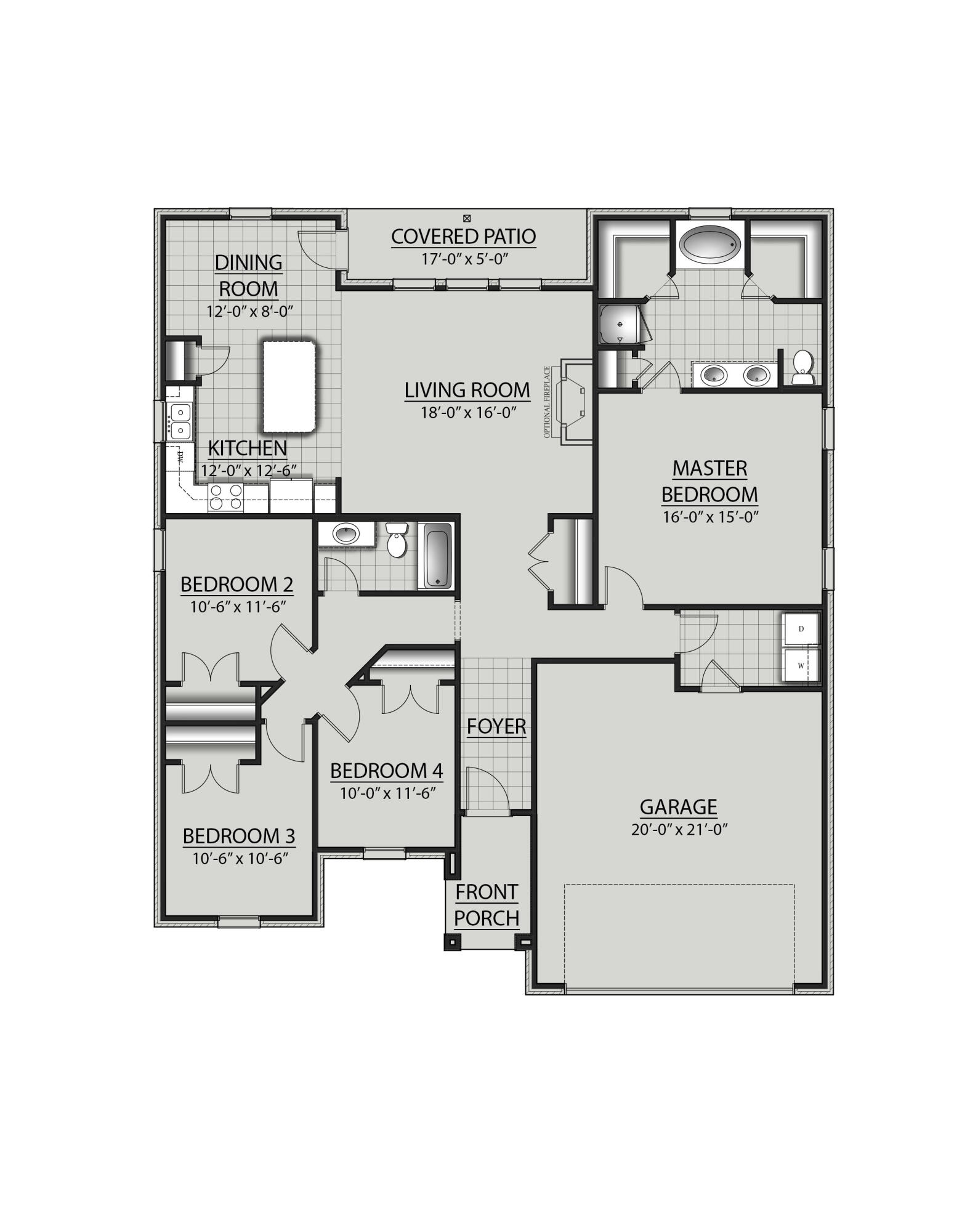 4701 Brigadier Way Crestview, FL 32539 - Photo 3 of 3 Ravenswood B-H V - Floor Plan