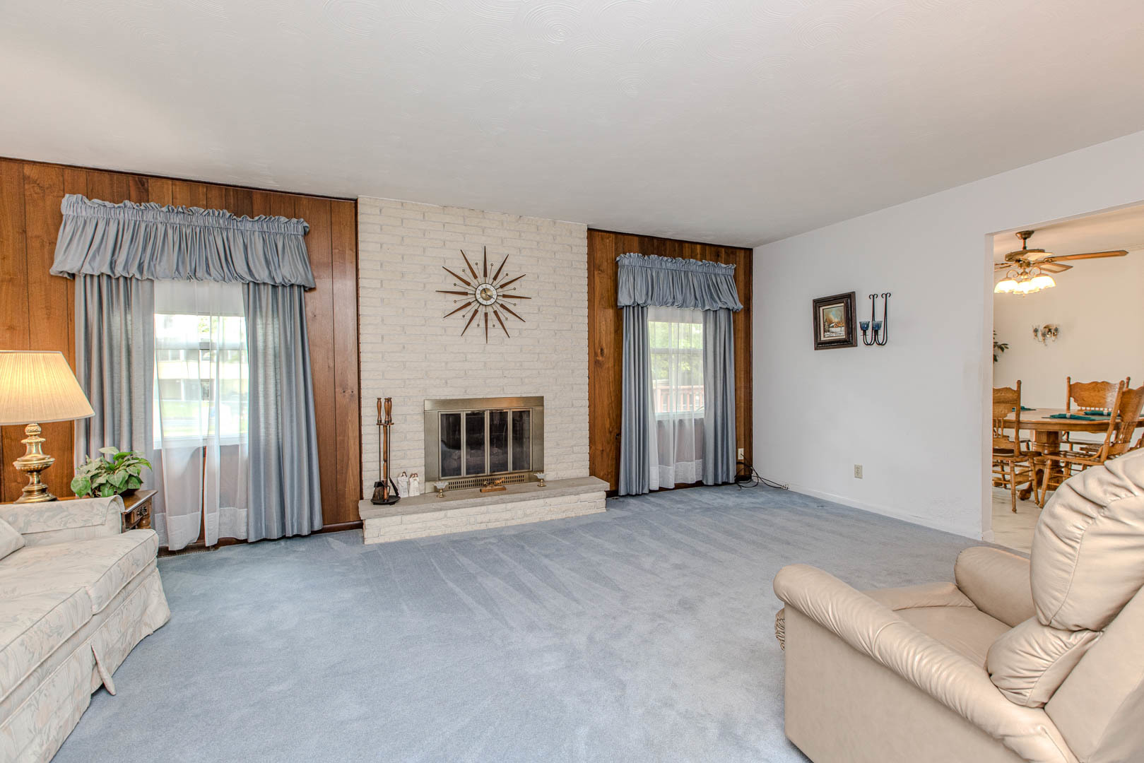 1207 Russell Street Normal, IL 61761 - Photo 4 of 23 a living room with furniture and a fireplace