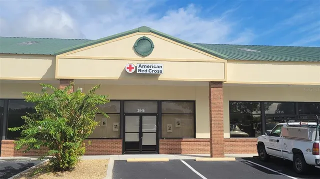 a front view of a building with entryway