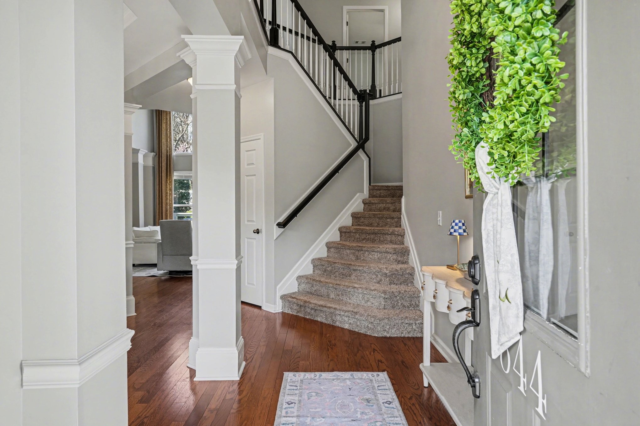 344 Landings Way Mount Juliet, TN 37122 - Photo 4 of 26 a view of entryway with wooden floor and stairs