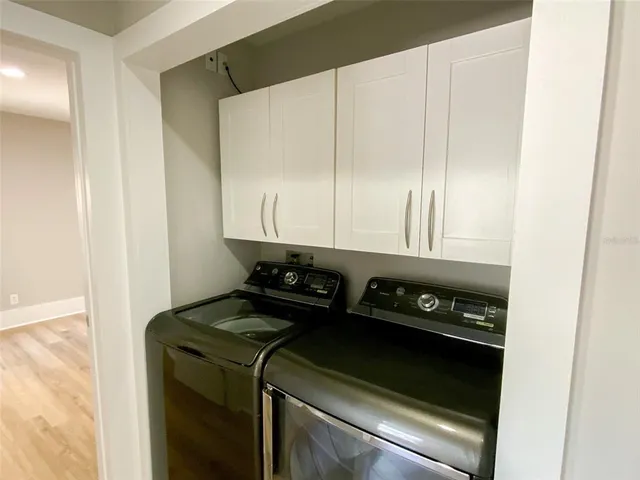 a room with storage and utility