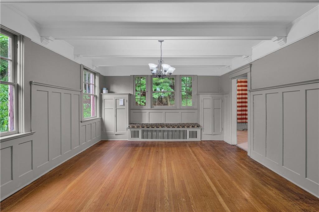 4283 Andover Terrace Pittsburgh, PA 15213 - Photo 16 of 25 a view of empty room with wooden floor and fan