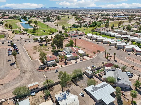 an aerial view of a city