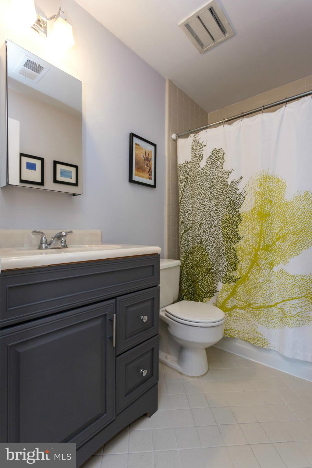 1918 18th Street Northwest, Unit 41 Washington, DC 20009 - Photo 24 of 30 a bathroom with a sink a mirror and a toilet