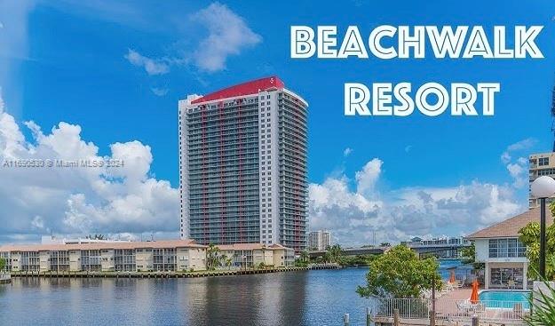 2602 East Hallandale Beach Boulevard, Unit R610 Hallandale Beach, FL 33009 - Photo 17 of 17 a view of a sign board with lake view