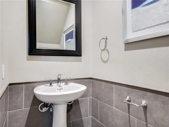 a view of a backyard with sitting area