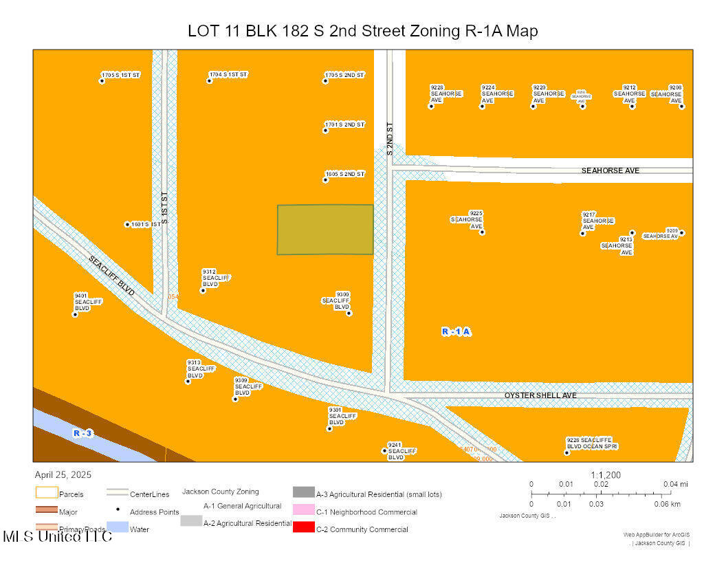 Lot 11 South 2nd Street Ocean Springs, MS 39564 - Photo 4 of 4 LOT 11 BLK 182 S 2nd Zoning R-1A Map