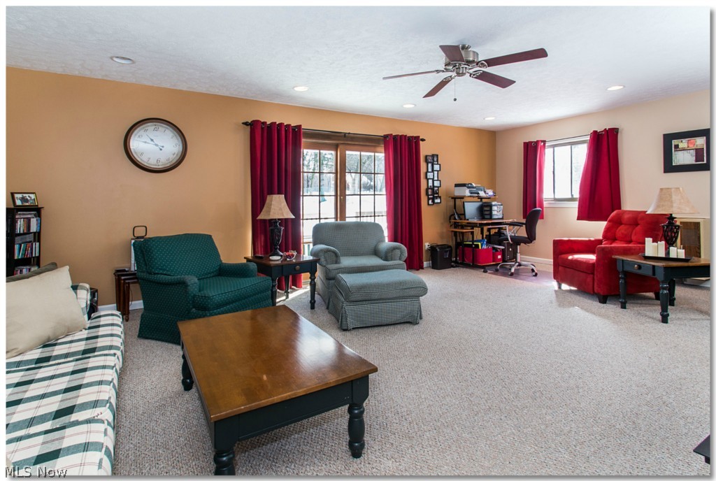 1447 Grenleigh Road Cleveland, OH 44124 - Photo 2 of 15 Large Family Room with
Sliding Glass Doors and Updated 1/2 Bath