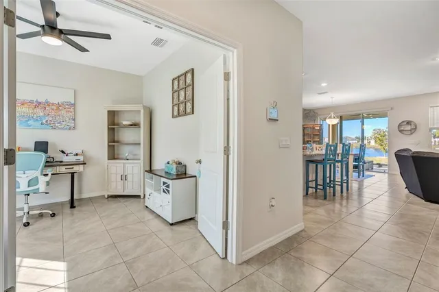 a room with furniture a washer and dryer
