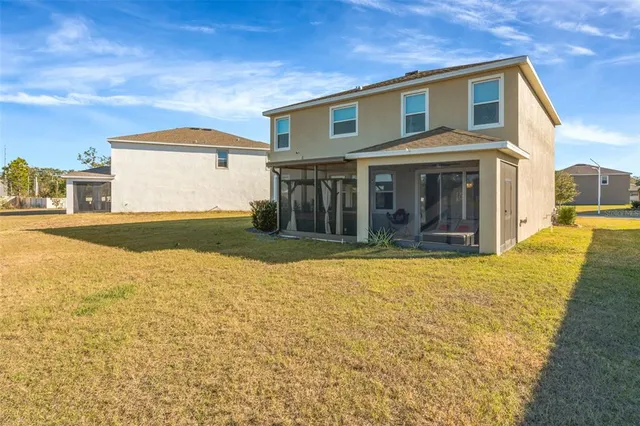 a view of lake with green space