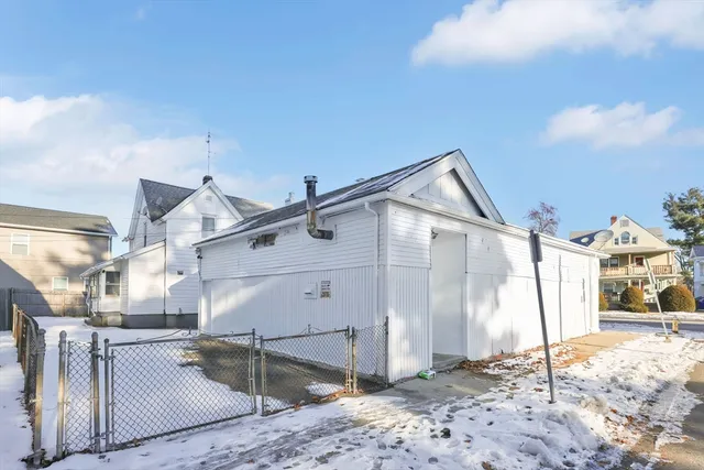 a view of a house with a small space