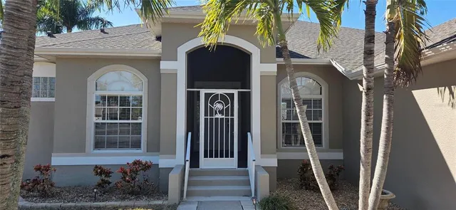 a front view of a house