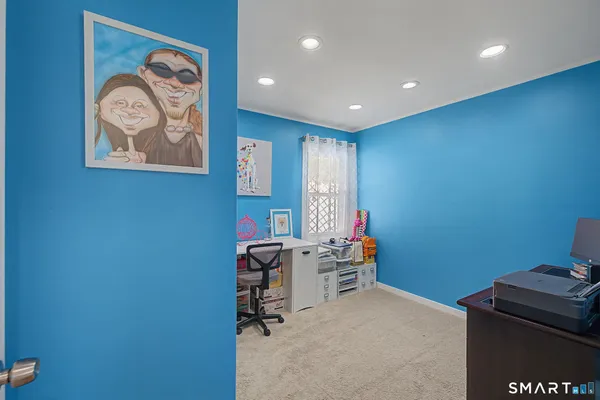 a view of workspace with wall paintings