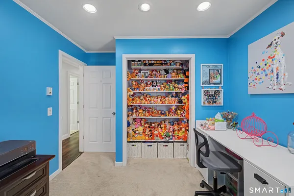 a view of a livingroom with toys