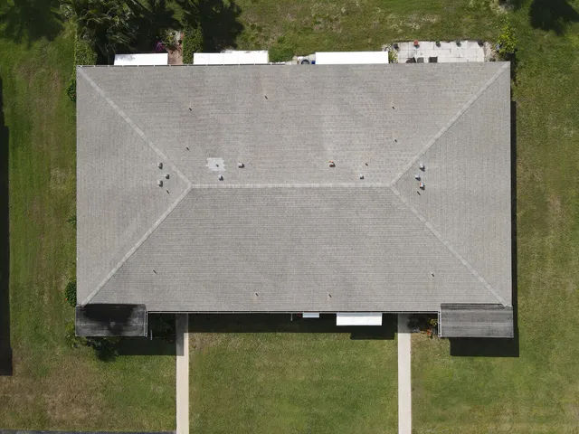 a aerial view of a house