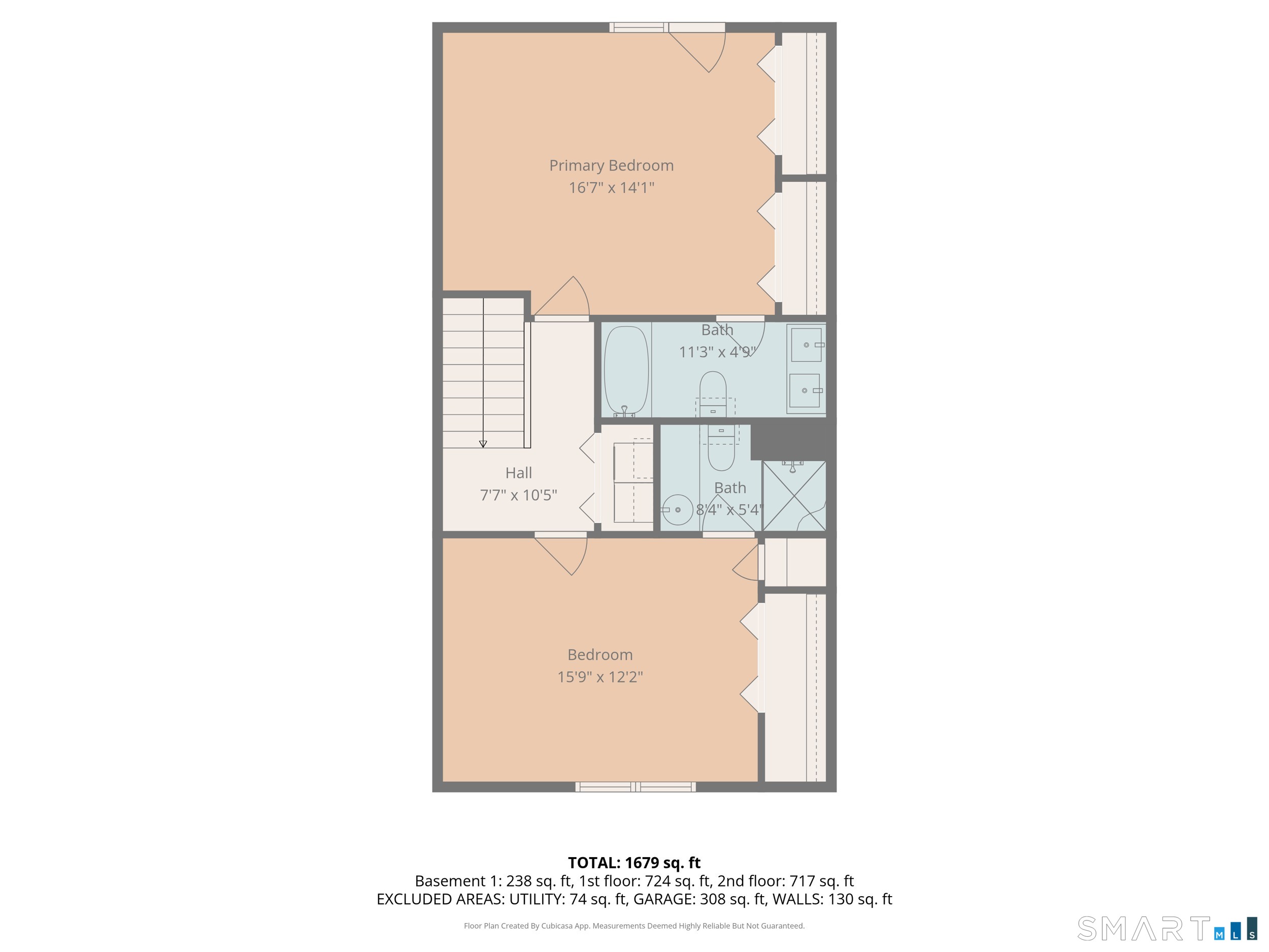 20 Wolf Hill Road, Unit 1A Wolcott, CT 06716 - Photo 35 of 36 Floor plan upper level