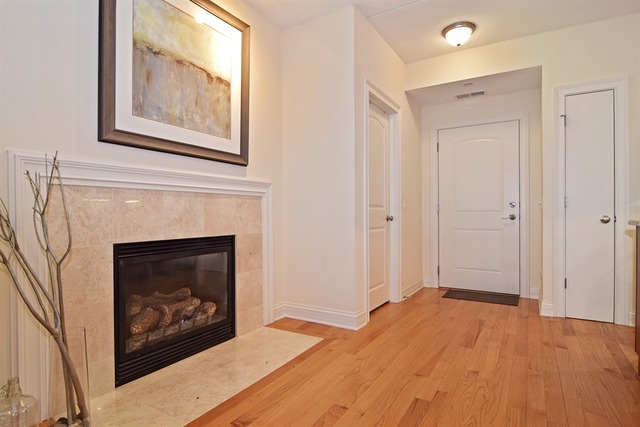 310 South Main Street, Unit 208 Lombard, IL 60148 - Photo 2 of 15 a view of an empty room with window and fire place