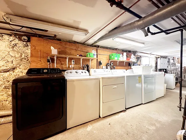 a view of front door and a yellow plant