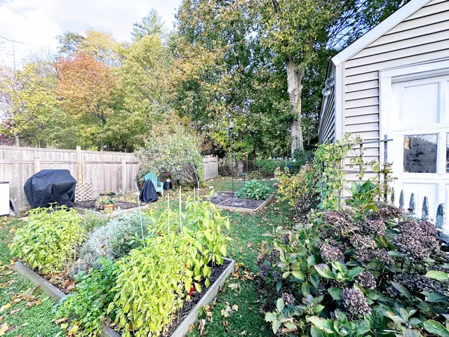 a outdoor living space with furniture