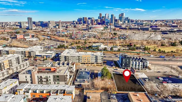 an aerial view of multiple house