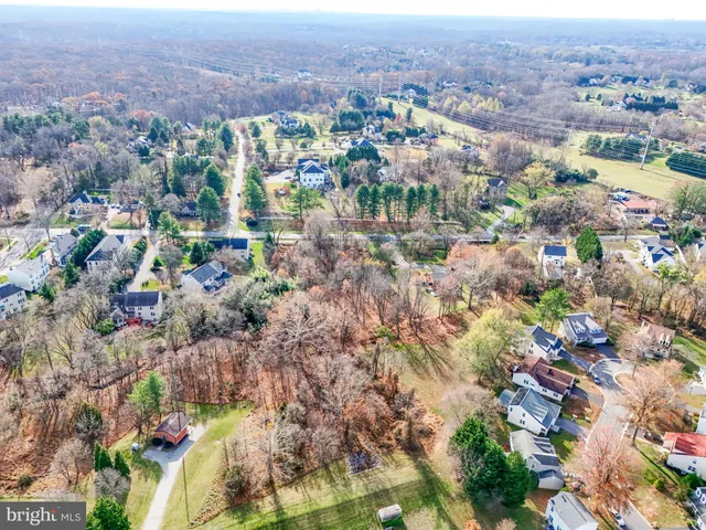 an aerial view of multiple house
