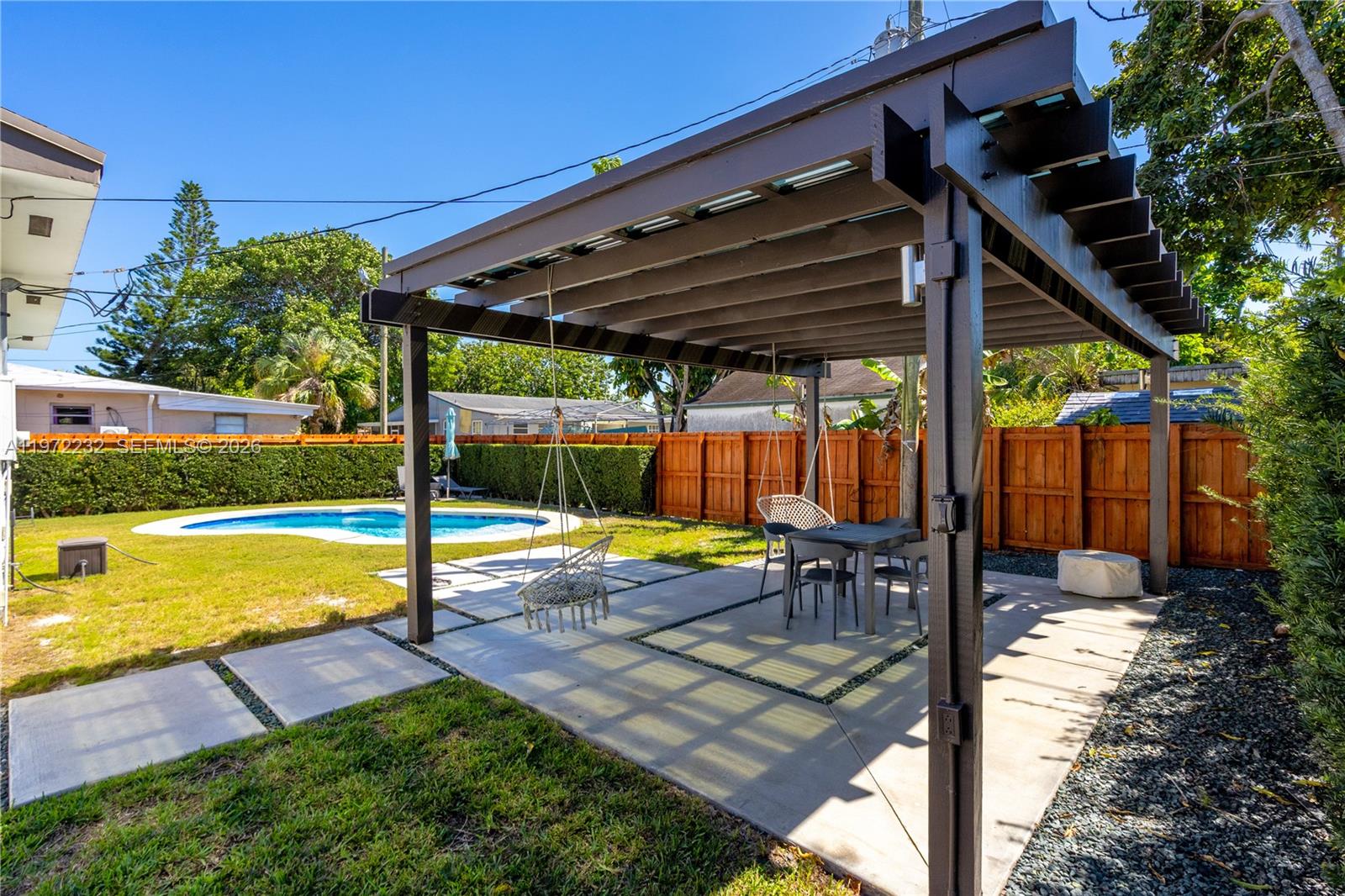6376 Southwest 20th Street Miami, FL 33155 - Photo 26 of 42 a view of a backyard with swimming pool