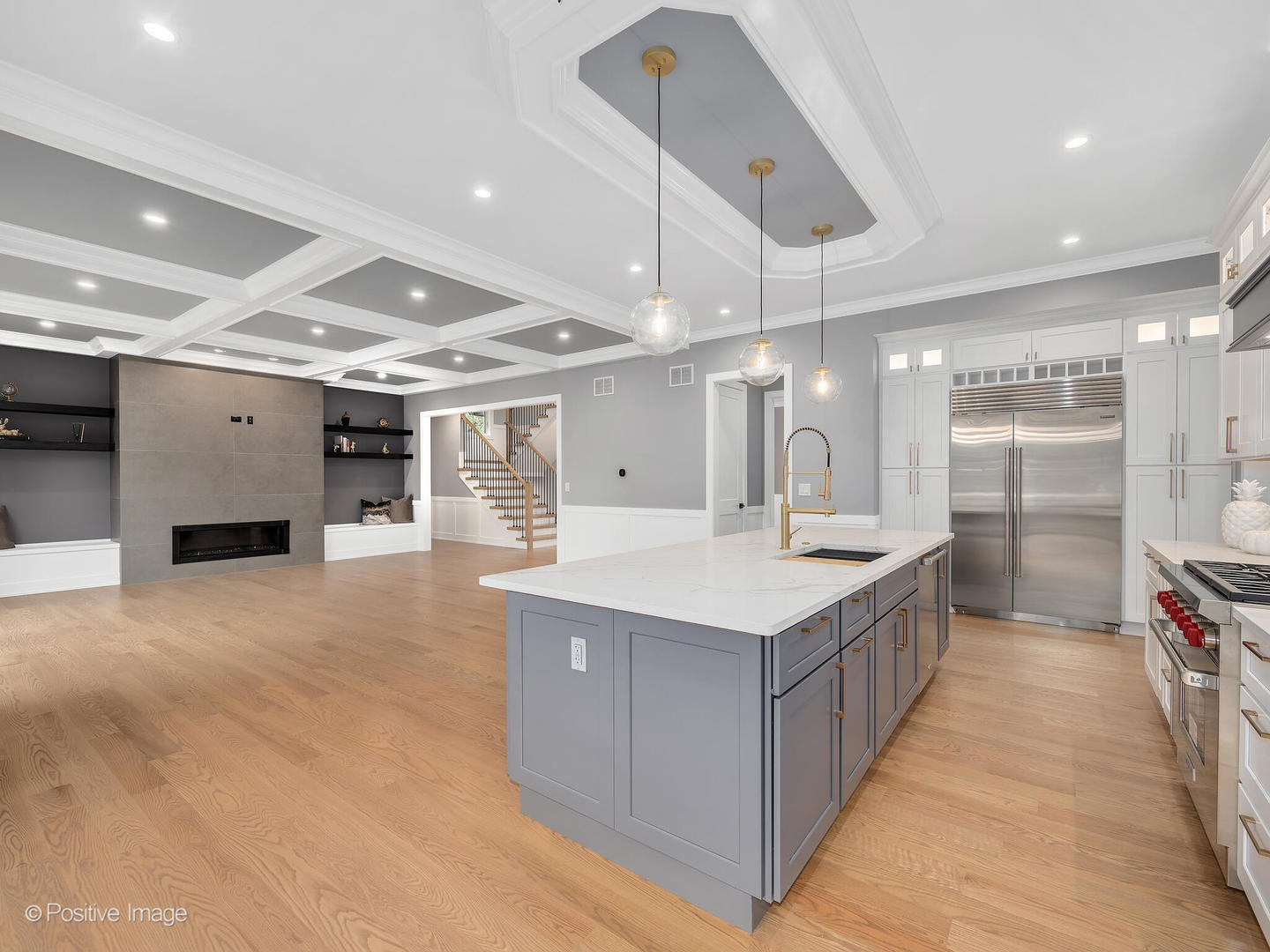 11480 Circle Drive Burr Ridge, IL 60527 - Photo 11 of 53 a large kitchen with a large counter top a sink stainless steel appliances and cabinets